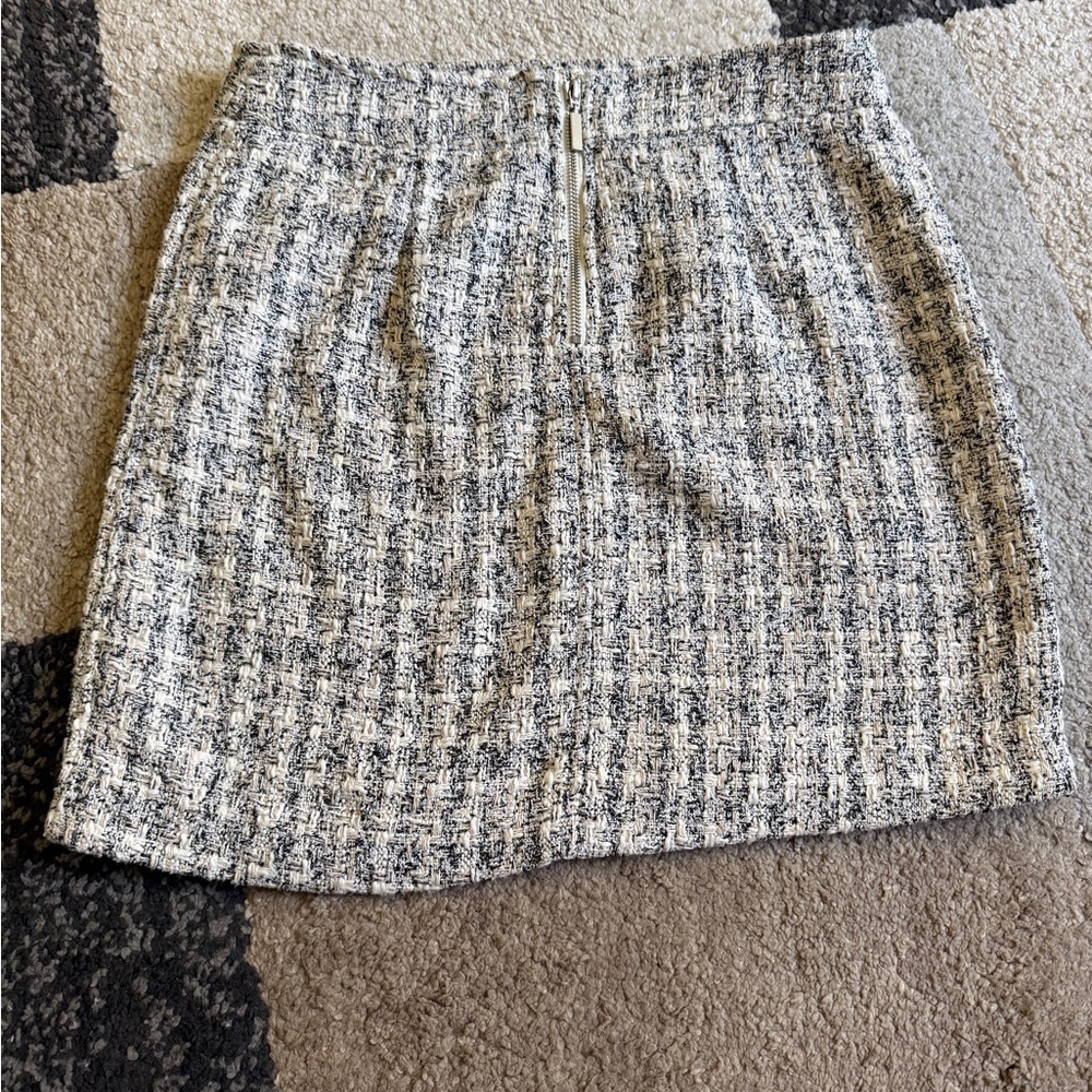 Rachel Zoe Plaid Tweed Lined Mini Skirt- size 6 - Picture 2 of 8